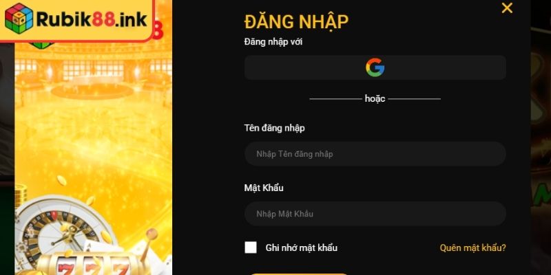 Quy trình đăng nhập Rubik88 cụ thể trên website, app 
